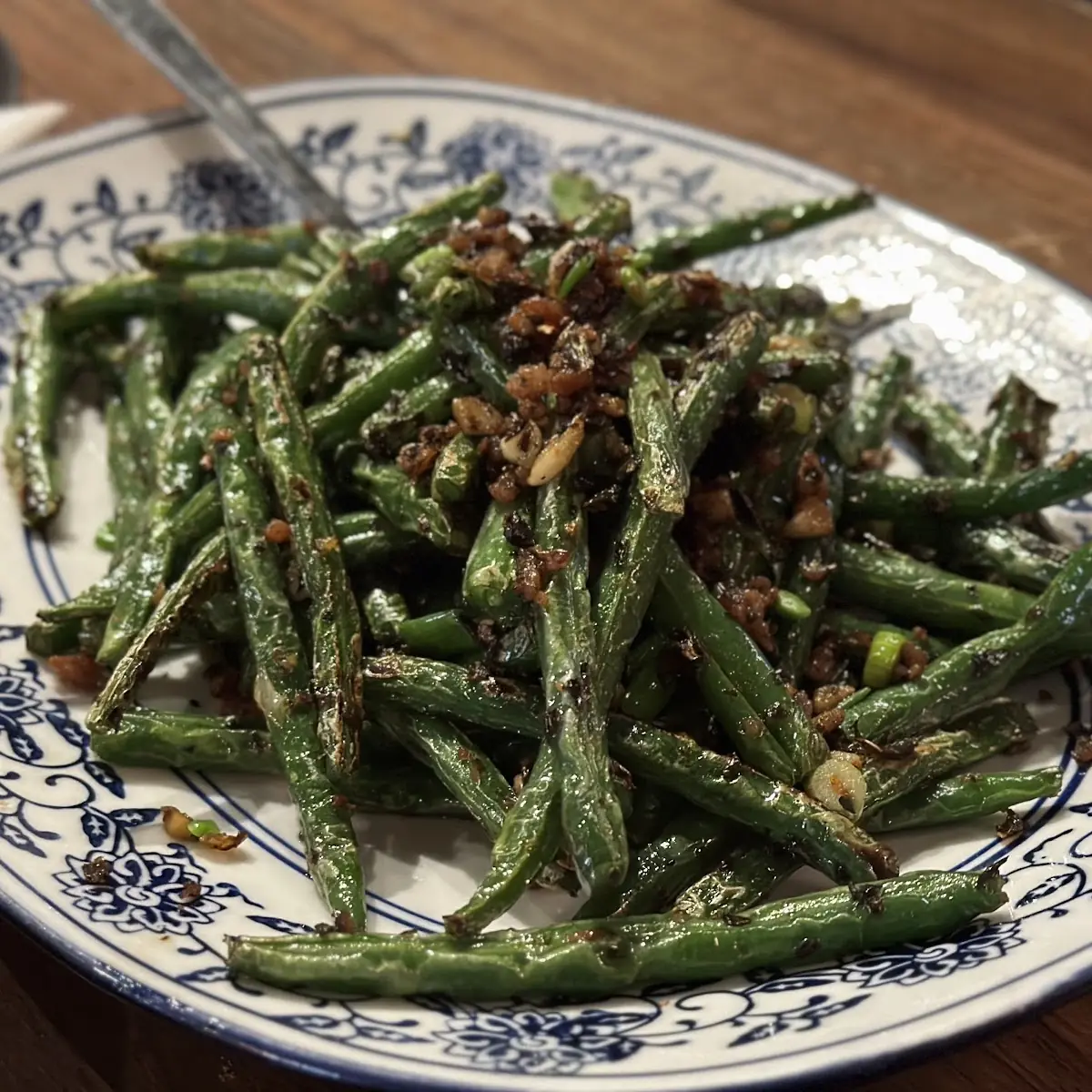 Stir-Fried String Bean with Yibin Veggie Buds 干煸四季豆